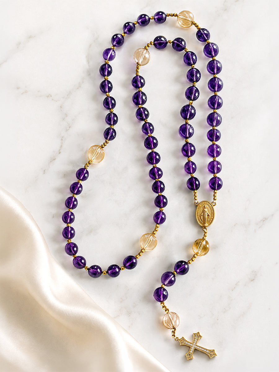 Catholight Heavenly Queen Amethyst Rosary $59.95 product photo from Catholight