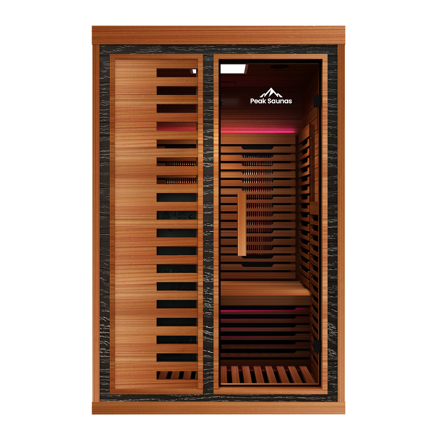 Fuji 2-Person Full Spectrum Infrared Sauna with Full-Body Medical-Grade Red Light Therapy & Smart WiFi App Control product photo from Peaksaunas