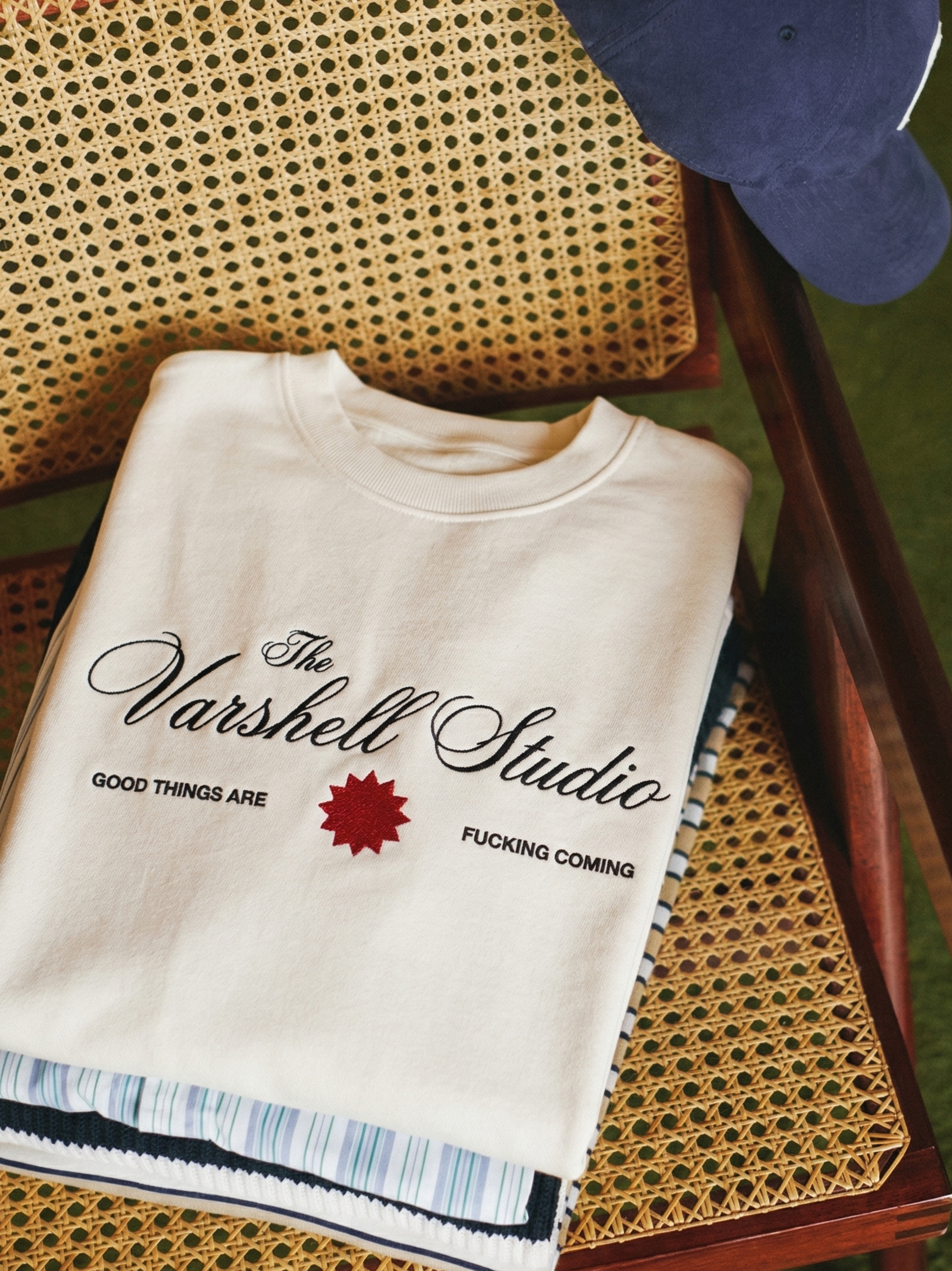 The Varshell Studio Tee - Embroidered Rs. 1,800.00 product photo from Varshell