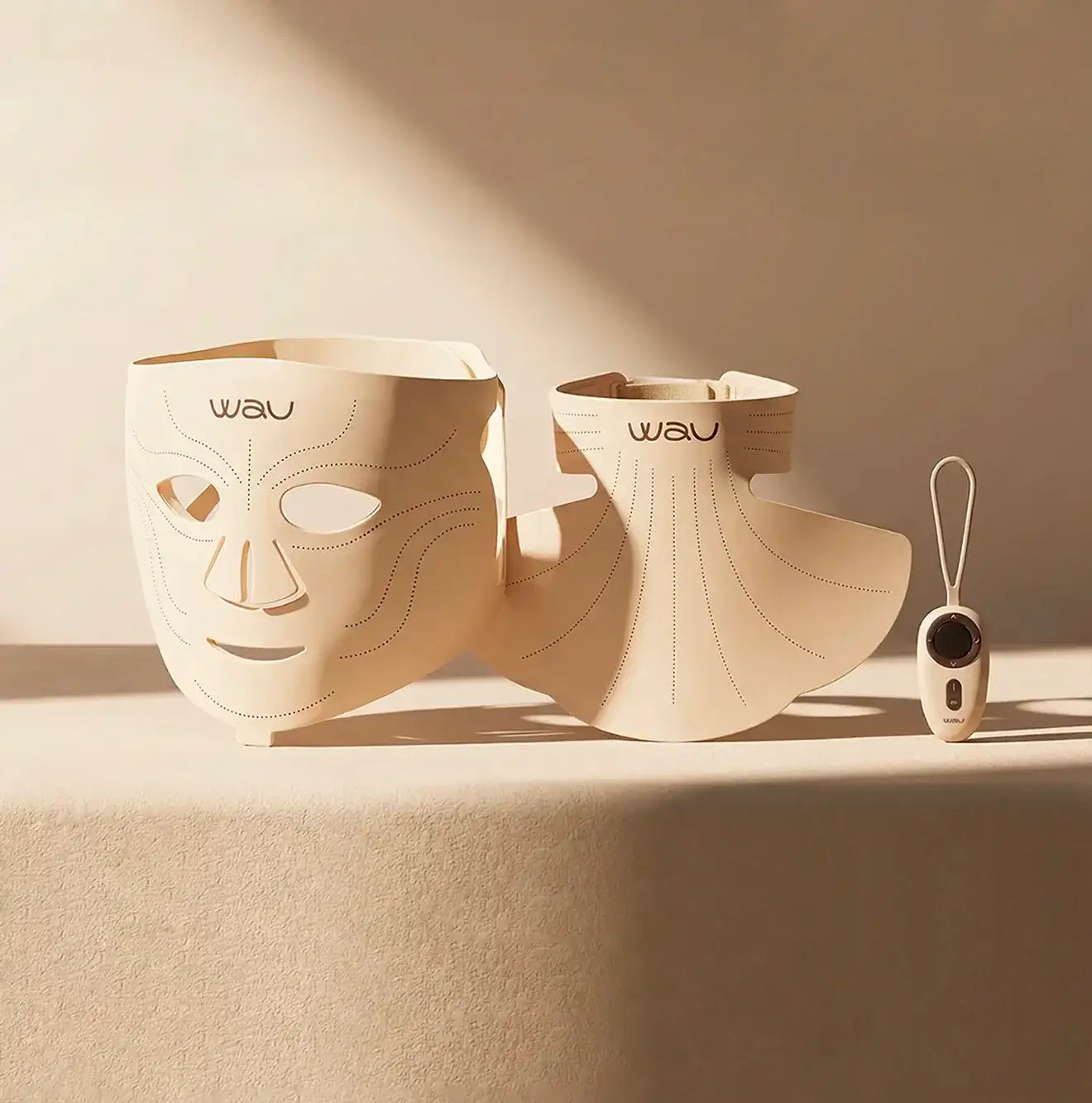 LED SET - phototherapy masks for face and décolleté with a beauty device, ideal for skin care. product photo from WAU