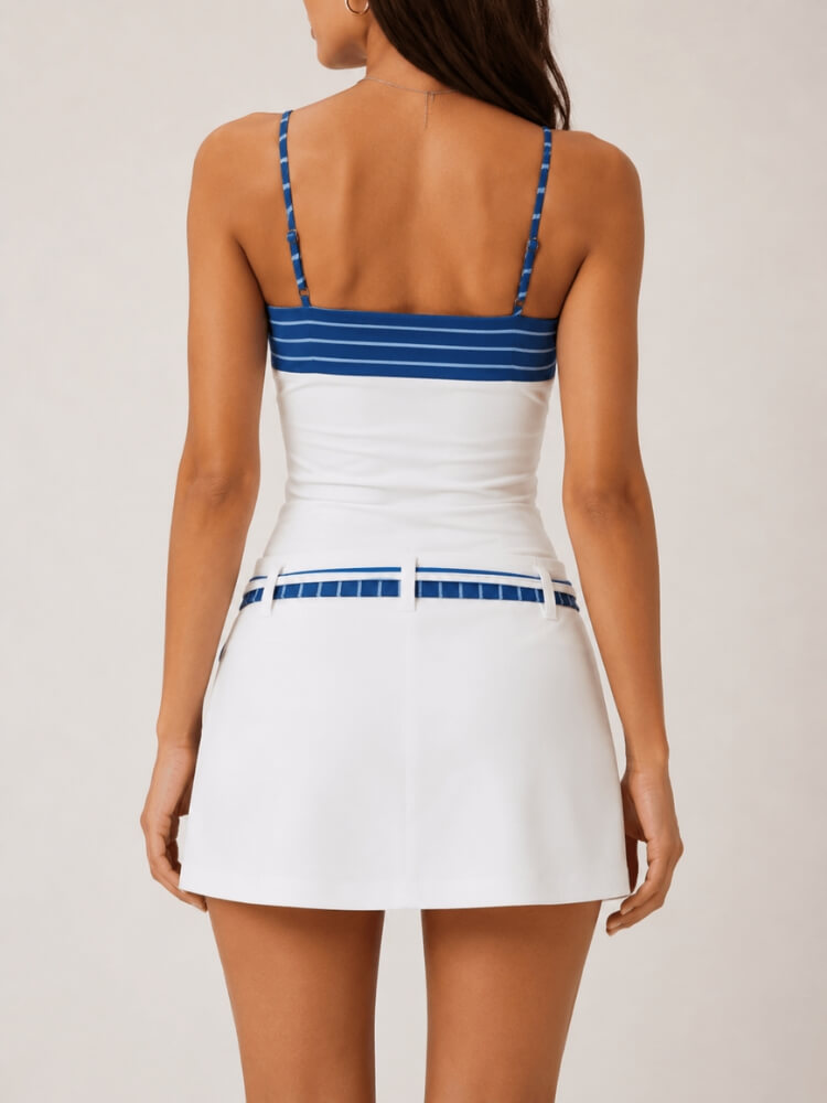 Y2K Coastal Top & Skort Two Piece Set - color variant: Navy product photo from LITLOOKZ Studio