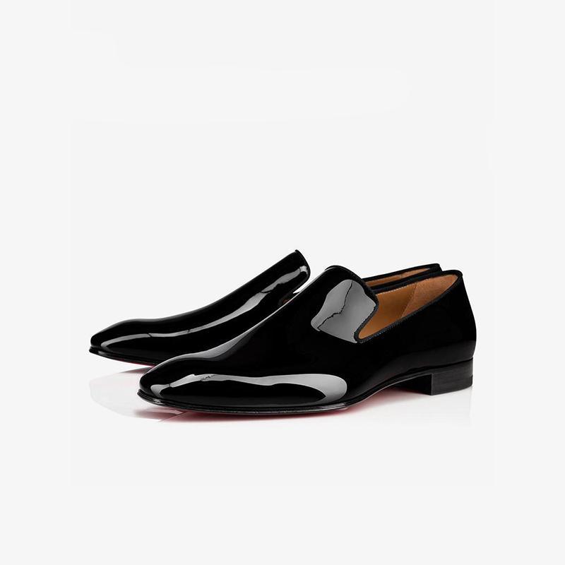 Man Round Toe Patent Leather V Cut Shoes product photo from ARNO CONTI
