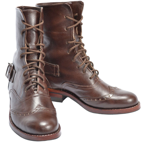 Brown Victorian Brogue Boots product photo from Atitlan Leather
