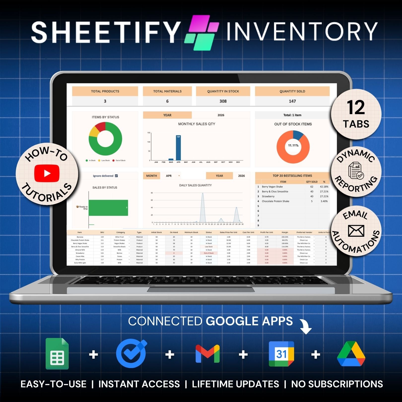 Inventory product photo from Sheetifycrm