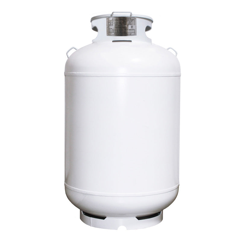 Flame King 420lb 120 gallon ASME Empty Propane Tank Cylinder with Float Gauge & Lid product photo from Flame King