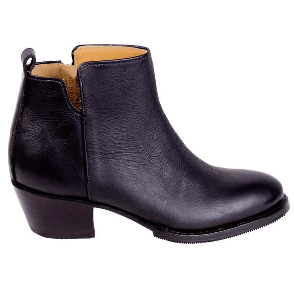 Womens Black Leather Ankle Boots - Handmade Classic Low Cut Style - Atitlan Leather product photo from Atitlan Leather