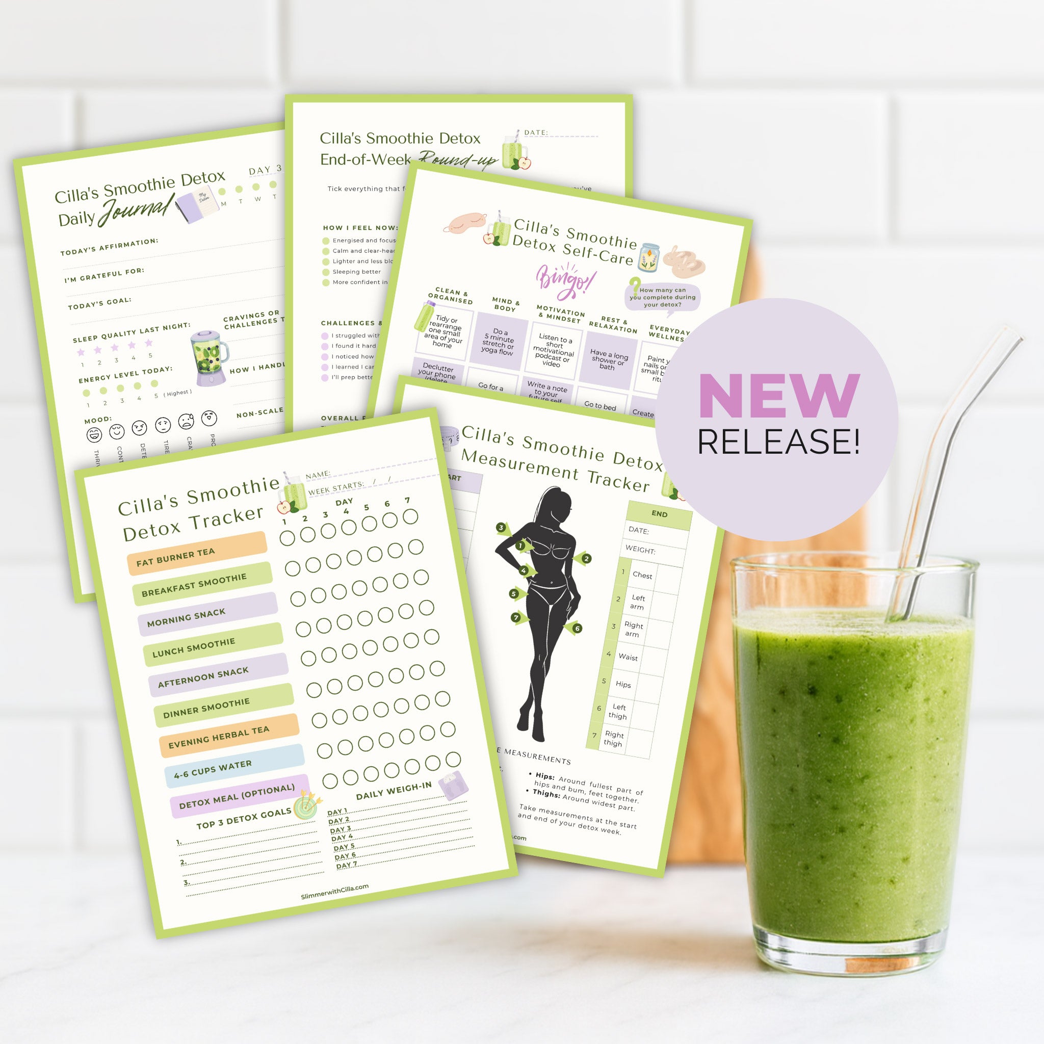 Detox Tracker & Journal📒 product photo from Slimmerwithcilla