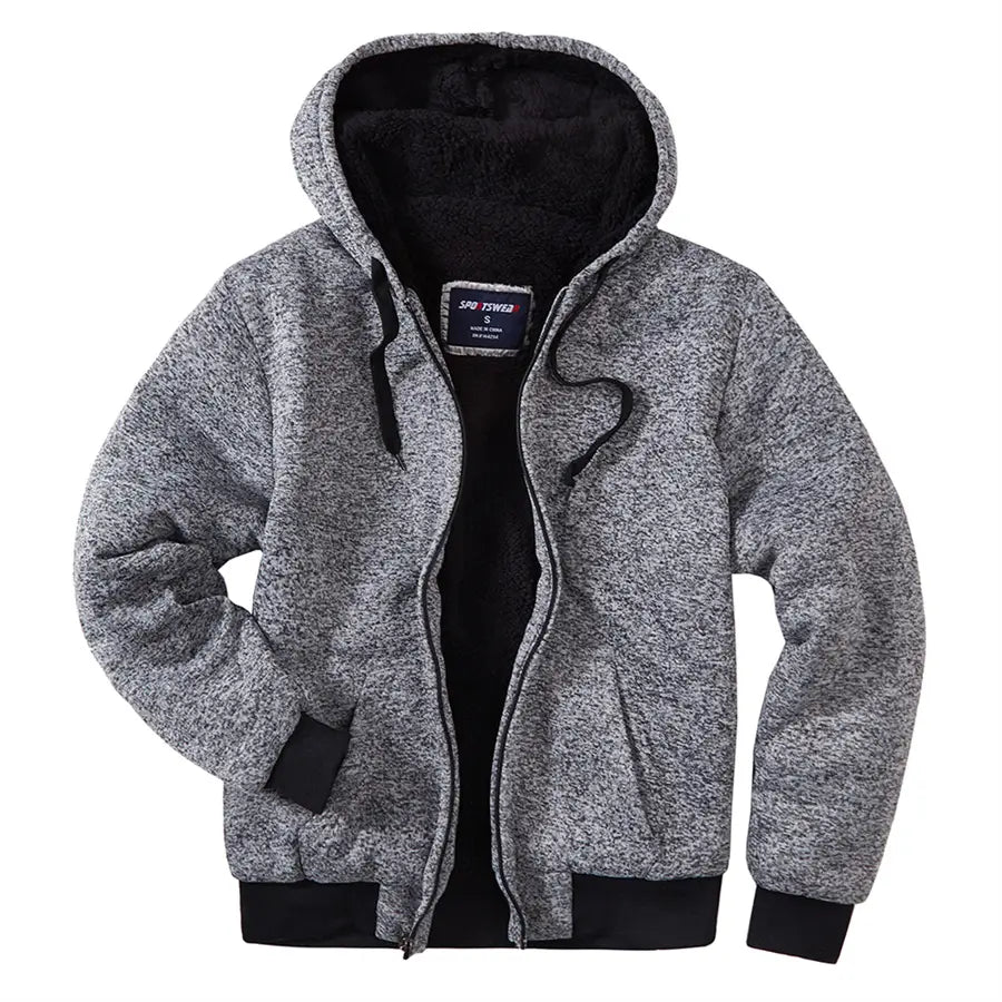 Mens Zip Up Fleece Hoodie product photo from Leehanton