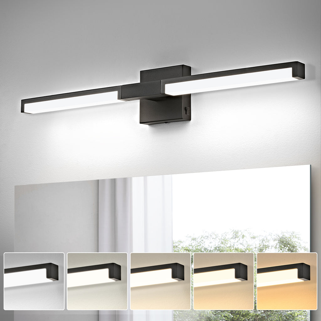 OKELI Modern LED Bathroom Vanity Light Bar – 5CCT Dimmable, 24W Over Mirror Light Fixture product photo from Okeli Lights