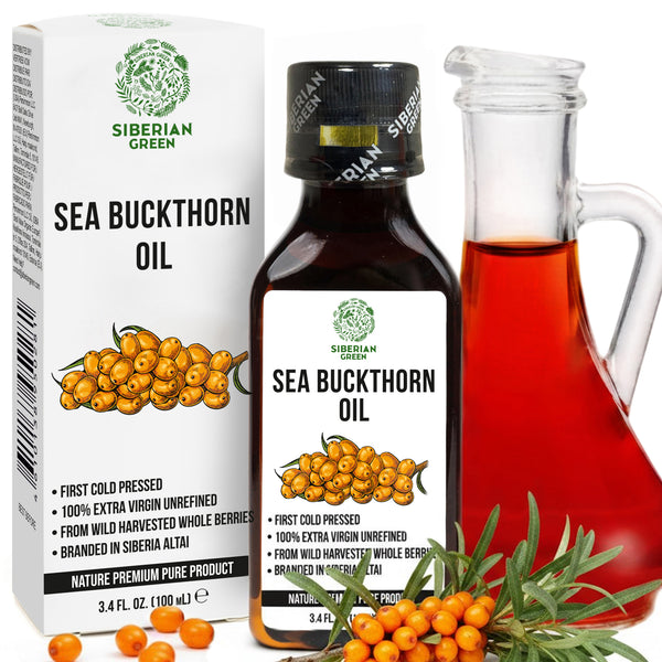 Siberian Sea Buckthorn Oil | 100% Extra Virgin Cold Pressed | 100ml product photo from SiberianGreen