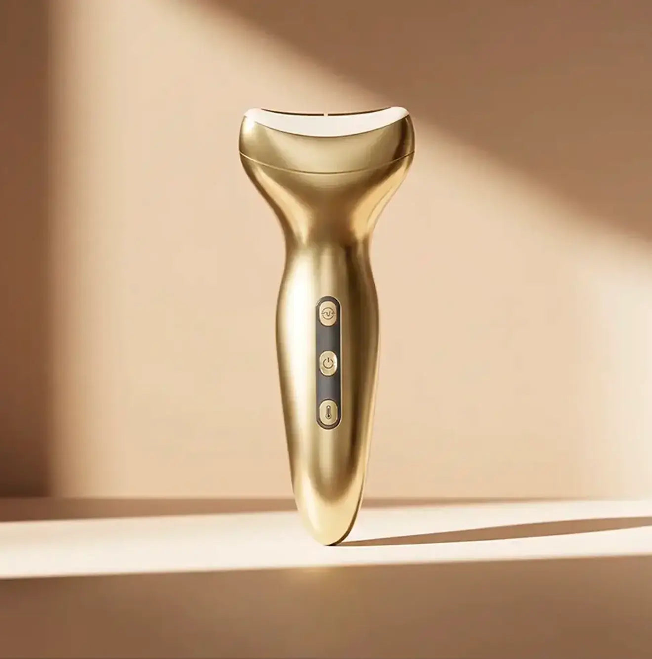 MIRA anti-aging device with a sleek design, featuring buttons for microcurrent and LED therapy technology. product photo from WAU