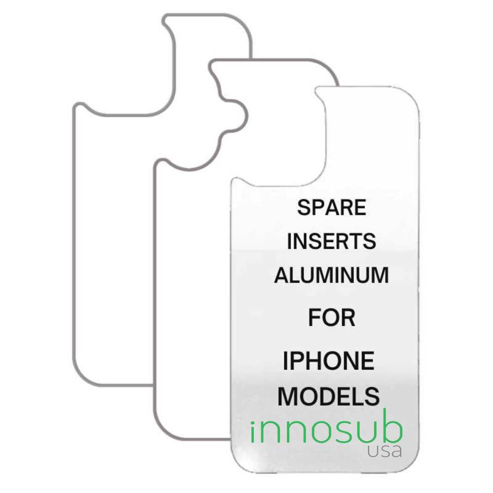 White Spare Aluminum Inserts for Sublimation Cases Compatible with iPhone - All Models product photo from Innosubusa