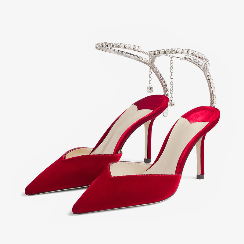 Red Charming Velvet Pumps product photo from ARNO CONTI