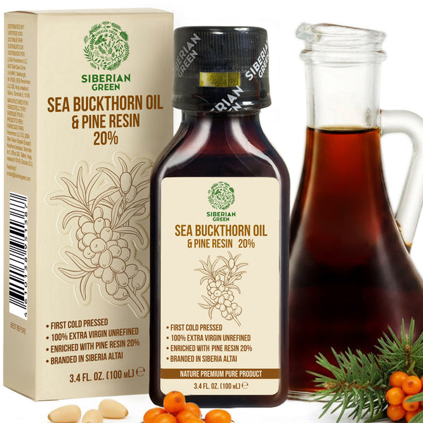 Siberian Sea Buckthorn Oil with Pure Cedar Resin - 100ml product photo from SiberianGreen