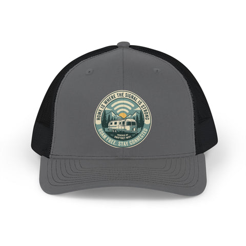 Trucker Cap Where The Signal Is Strong Vintage Camper Patch product photo from Swiftnetwifi