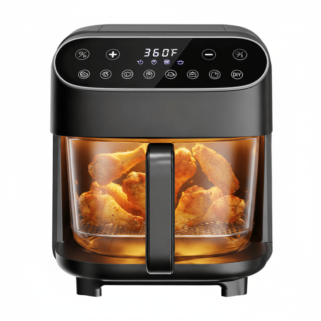 5 Quart Non Toxic Air Fryer With Visible Fry Bowl 12420Kaf0 product photo from Kismile