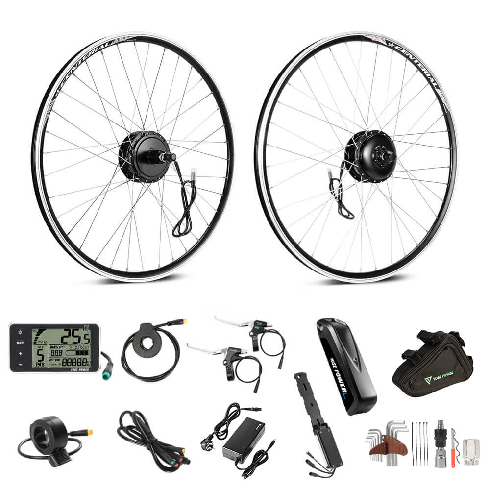 E-Bike Conversion Kit 36V 350W 26" Rear Motor Kit for Cassette with 36V 13Ah Battery and Charger product photo from Yose Power