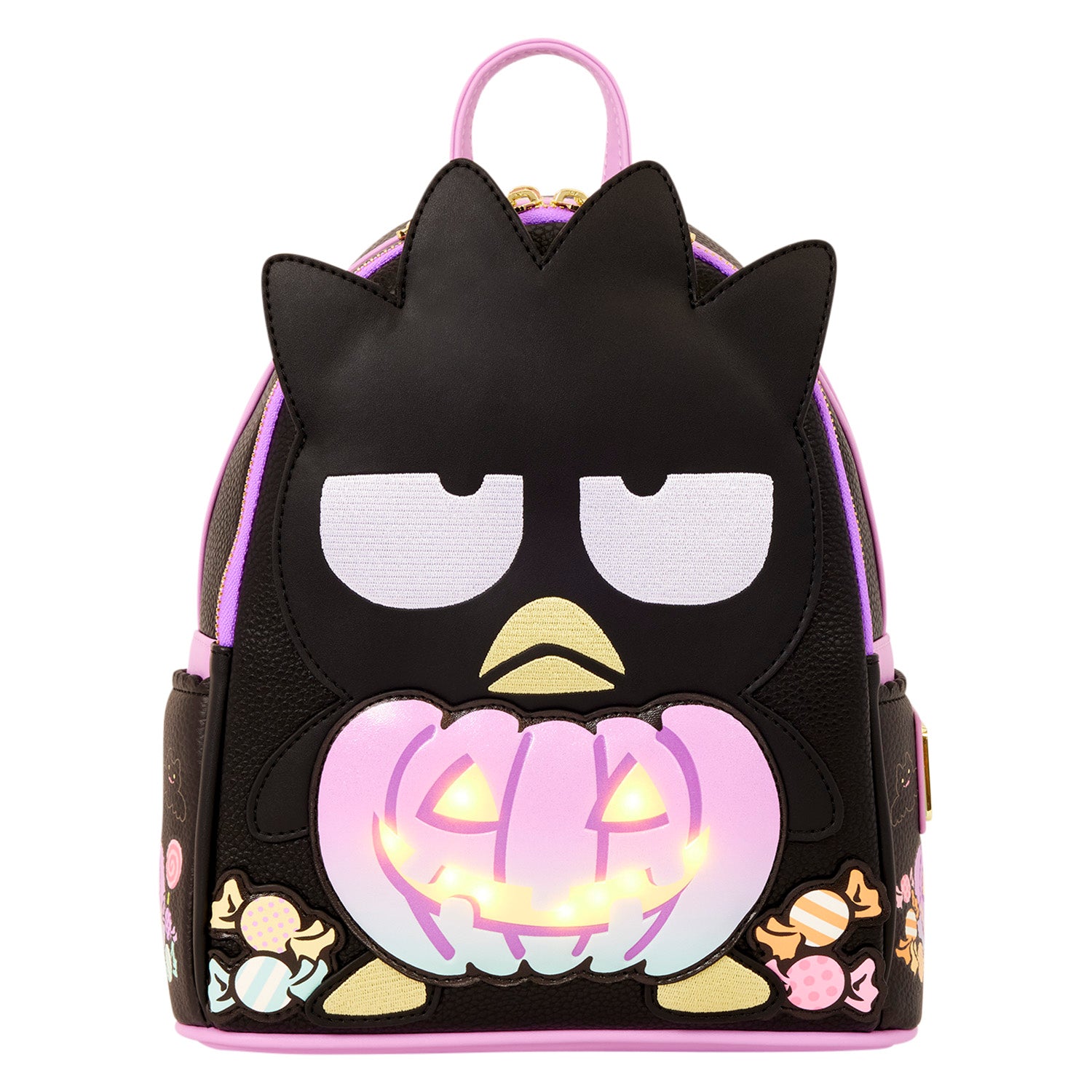 Loungefly Sanrio Badtz-Maru Pumpkin Cosplay Mini Backpack product photo from Circleofhopeboutique