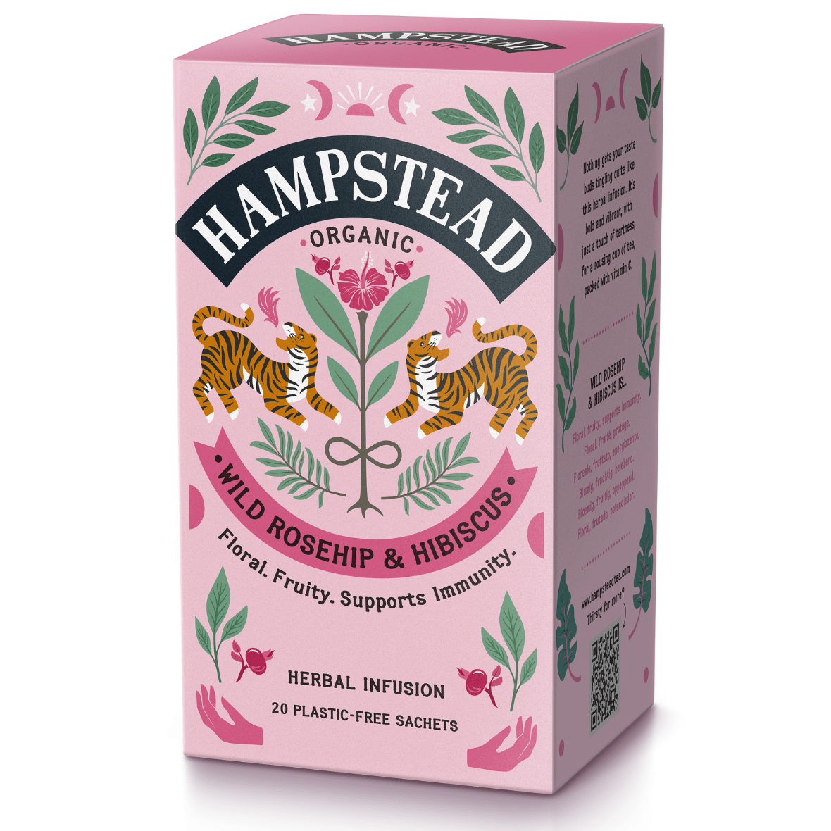 Organic Rosehip & Hibiscus Tea Bags - Hampstead Tea product photo from ALCAMI ELEMENTS