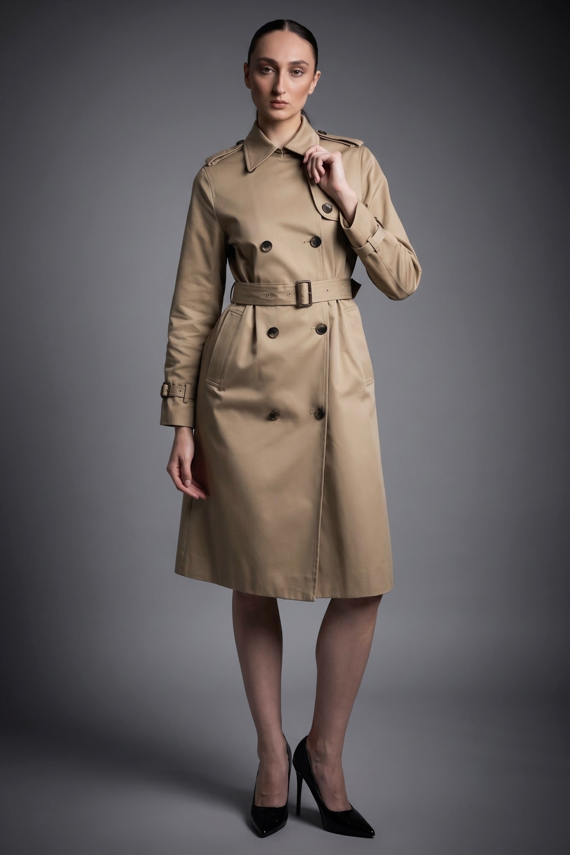Maxi Length Double Breasted Trench Coat product photo from Orolay