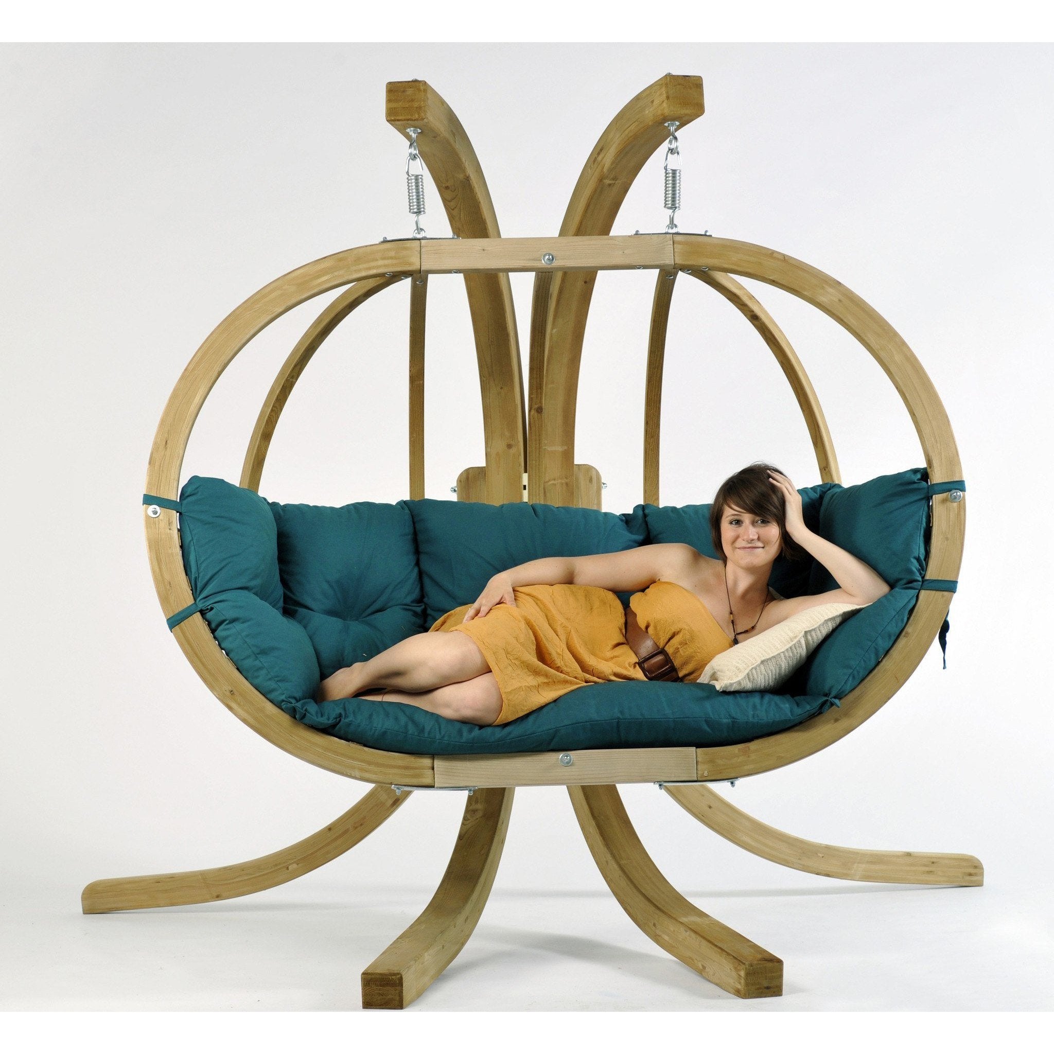Globo Royal Green Double Seater Hanging Chair Set product photo from Outdoor Usa